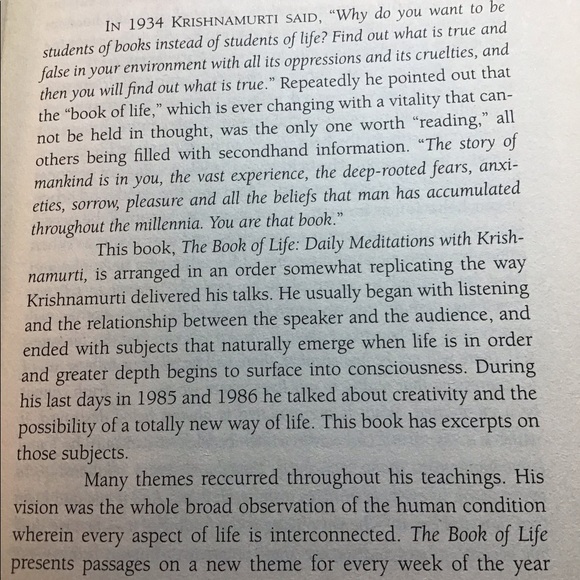 The Book of Life Daily Meditations with Krishnamurti 1995 - Picture 8 of 13